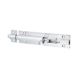 This is an image of Timco - Straight Barrel Bolt - Satin Chrome 100 x 25mm (1 Each Bag) 200379