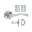 This is an image of Timco - Edleston Lever On Rose Door Pack - Polished Chrome Mixed (1 Each Box) 200403
