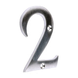 This is an image of Timco - Door Numeral 2 - Satin Chrome 76mm (1 Each TIMpac) 200411P