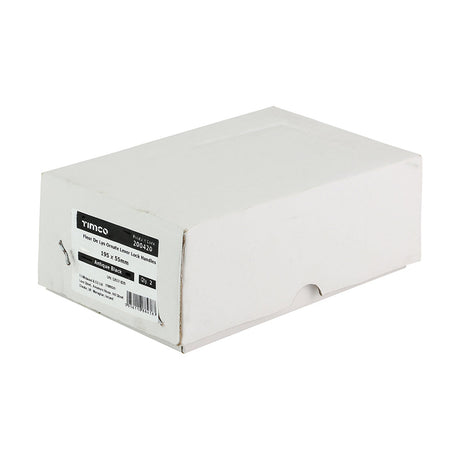 This is an image of Timco - Fleur De Lys Ornate Lever Lock Handles - Antique Black 195 x 55 (1 Pairs Box) 200420