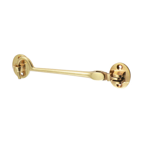 This is an image of Timco - Cabin Hook - Polished Brass 150mm (1 Each TIMpac) 200436P