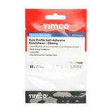 This is an image of Timco - Euro Profile Self-Adhesive Escutcheon - Oblong - Satin Stainless Steel 65 x 47 (1 Each TIMpac) 200439P
