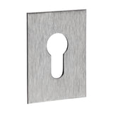 This is an image of Timco - Euro Profile Self-Adhesive Escutcheon - Oblong - Satin Stainless Steel 65 x 47 (1 Each Bag) 200439
