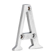 This is an image of Timco - Door Letter A - Satin Chrome 60mm (1 Each TIMpac) 200483P