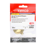 This is an image of Timco - Pair of Traditional Pattern Escutcheon - Polished Brass 32mm (1 Pairs TIMpac) 200484P