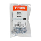 This is an image of Timco - Door Chain - Polished Chrome 85mm (1 Each Bag) 200485
