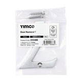 This is an image of Timco - Door Numeral 7 - Satin Chrome 75mm (1 Each Bag) 200486
