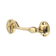 This is an image of Timco - Cabin Hook - Polished Brass 75mm (1 Each TIMpac) 200495P