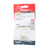 This is an image of Timco - Cabin Hook - Polished Brass 75mm (1 Each TIMpac) 200495P
