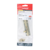 This is an image of Timco - Straight Barrel Bolt - Polished Brass 150 x 25mm (1 Each TIMpac) 200496P