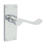 This is an image of Timco - Victorian Scroll Latch Handles - Polished Chrome 114 x 42 (1 Pairs Blister Pack) 200520
