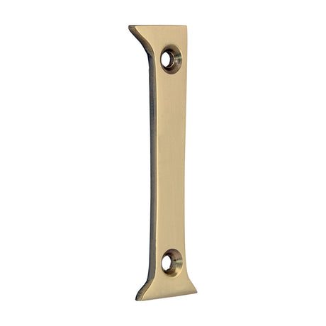 This is an image of Timco - Door Numeral 1 - Polished Brass 75mm (1 Each TIMpac) 200535P