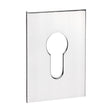 This is an image of Timco - Euro Profile Self-Adhesive Escutcheon - Oblong - Polished Stainless Steel 65 x 47 (1 Each Bag) 200546