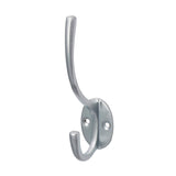 This is an image of Timco - Hat & Coat Hook - Satin Chrome 125 x 32mm (1 Each TIMpac) 200553P