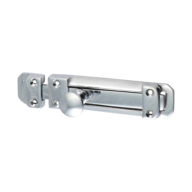 This is an image of Timco - Contract Flat Section Bolt - Polished Chrome 135 x 30mm (1 Each TIMpac) 200633P
