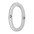 This is an image of Timco - Door Numeral 0 - Polished Chrome 81mm (1 Each Bag) 200641
