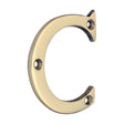 This is an image of Timco - Door Letter C - Polished Brass 65mm (1 Each Bag) 200642