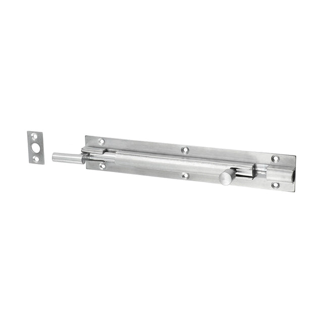 This is an image of Timco - Necked Barrel Bolt - Satin Chrome 150 x 25mm (1 Each Bag) 200645