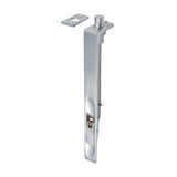 This is an image of Timco - Lever Action Flush Bolt - Satin Chrome 200 x 19mm (1 Each Bag) 200648