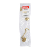 This is an image of Timco - Cabin Hook - Polished Brass 100mm (1 Each Bag) 200665