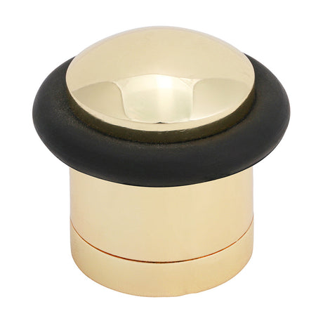 This is an image of Timco - Cylinder Door Stop - Polished Brass 41mm (1 Each TIMpac) 200668P
