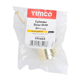 This is an image of Timco - Cylinder Door Stop - Polished Brass 41mm (1 Each Bag) 200668