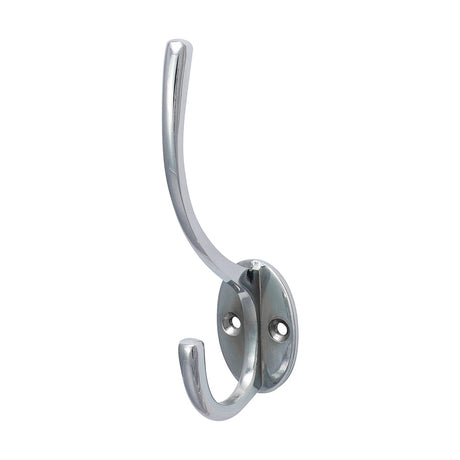 This is an image of Timco - Hat & Coat Hook - Polished Chrome 125 x 32mm (1 Each Bag) 200674