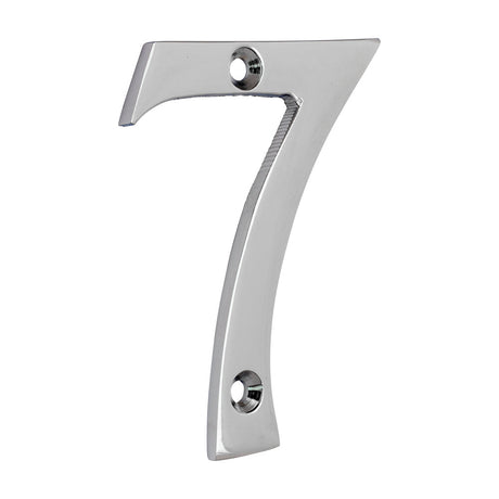 This is an image of Timco - Door Numeral 7 - Polished Chrome 75mm (1 Each TIMpac) 200709P