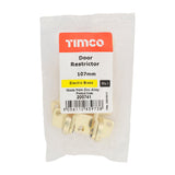 This is an image of Timco - Door Restrictor - Electro Brass 107mm (1 Each Bag) 200741