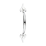 This is an image of Timco - Fleur De Lys Pull Handle - Polished Chrome 178mm (1 Each TIMpac) 200743P