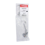 This is an image of Timco - Cabin Hook - Satin Chrome 100mm (1 Each Bag) 200749