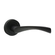 This is an image of Timco - Edleston Lever On Rose Handles - Matt Black 51mm (1 Pairs Blister Pack) 200751