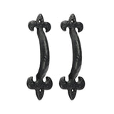 This is an image of Timco - Fleur De Lys Pull Handle - Antique Black 6" (1 Each Bag) 200761