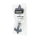 This is an image of Timco - Fleur De Lys Pull Handle - Antique Black 6" (1 Each Bag) 200761