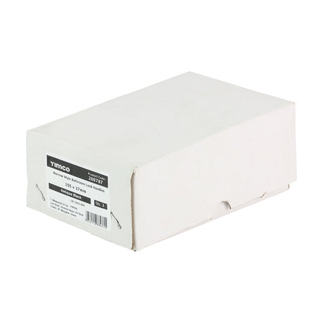 This is an image of Timco - Narrow Style Bathroom Lock Handles - Antique Black 155 x 37 (1 Pairs Box) 200787