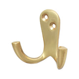 This is an image of Timco - Double Robe Hook - Polished Brass 47 x 24mm (1 Each TIMpac) 200808P