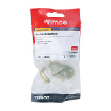 This is an image of Timco - Double Robe Hook - Polished Brass 47 x 24mm (1 Each TIMpac) 200808P