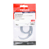 This is an image of Timco - Door Numeral 9 - Polished Chrome 75mm (1 Each TIMpac) 200811P