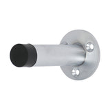 This is an image of Timco - Projection Door Stop - Satin Chrome 70mm (1 Each TIMpac) 200888P