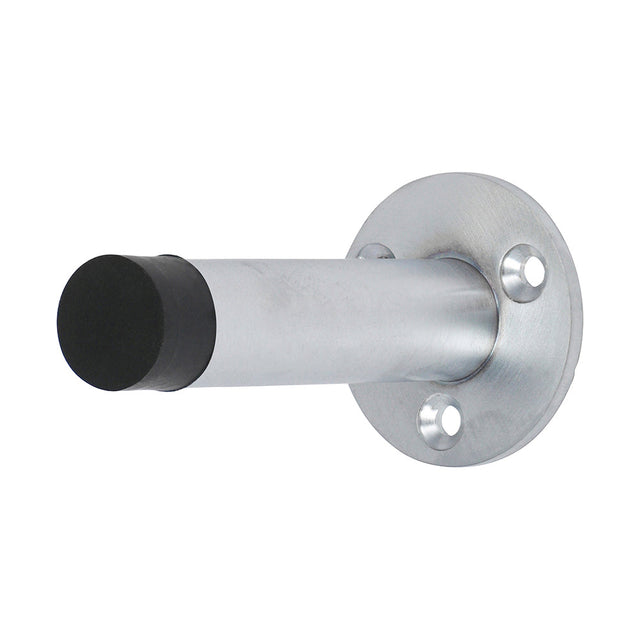 This is an image of Timco - Projection Door Stop - Satin Chrome 70mm (1 Each TIMpac) 200888P