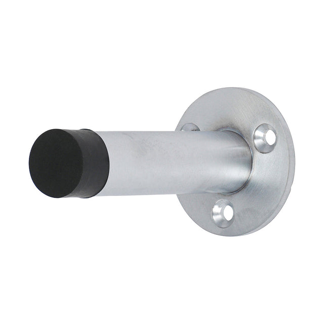 This is an image of Timco - Projection Door Stop - Satin Chrome 70mm (1 Each Bag) 200888