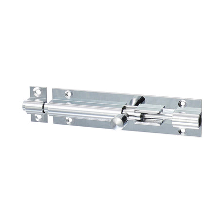 This is an image of Timco - Straight Barrel Bolt - Polished Chrome 100 x 25mm (1 Each Bag) 200943