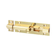 This is an image of Timco - Straight Barrel Bolt - Polished Brass 75 x 25mm (1 Each TIMpac) 200945P