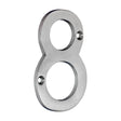 This is an image of Timco - Door Numeral 8 - Satin Chrome 75mm (1 Each TIMpac) 200964P