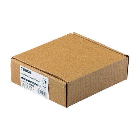 This is an image of Timco - Urn Pattern Door Knocker - Polished Brass 166 x 60 (1 Each Box) 200968