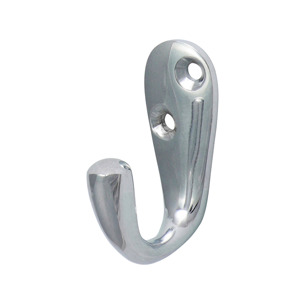 This is an image of Timco - Single Robe Hook - Polished Chrome 44 x 18mm (1 Each TIMpac) 200994P