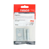 This is an image of Timco - Hinge Bolts - Zinc 48mm (2 Pieces TIMpac) 200999P