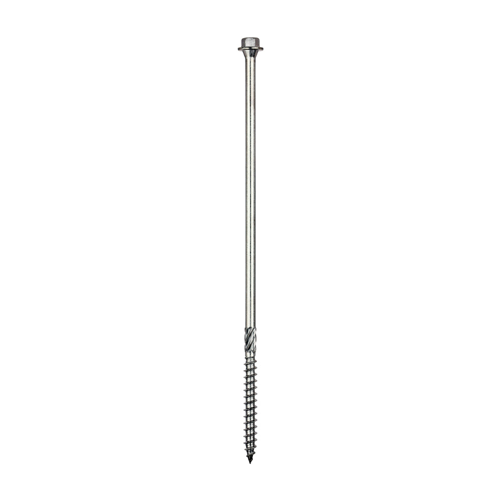This is an image of Timco - Timber Frame Construction & Landscaping Screws - Hex - A4 Stainless Steel 6.7 x 200mm - (25 PCS Tube) 200INDEXSST