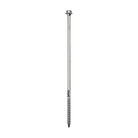 This is an image of Timco - Timber Frame Construction & Landscaping Screws - Hex - A4 Stainless Steel 6.7 x 200mm - (25 PCS Tube) 200INDEXSST