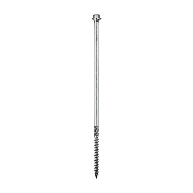 This is an image of Timco - Timber Frame Construction & Landscaping Screws - Hex - A4 Stainless Steel 6.7 x 200mm - (25 PCS Tube) 200INDEXSST
